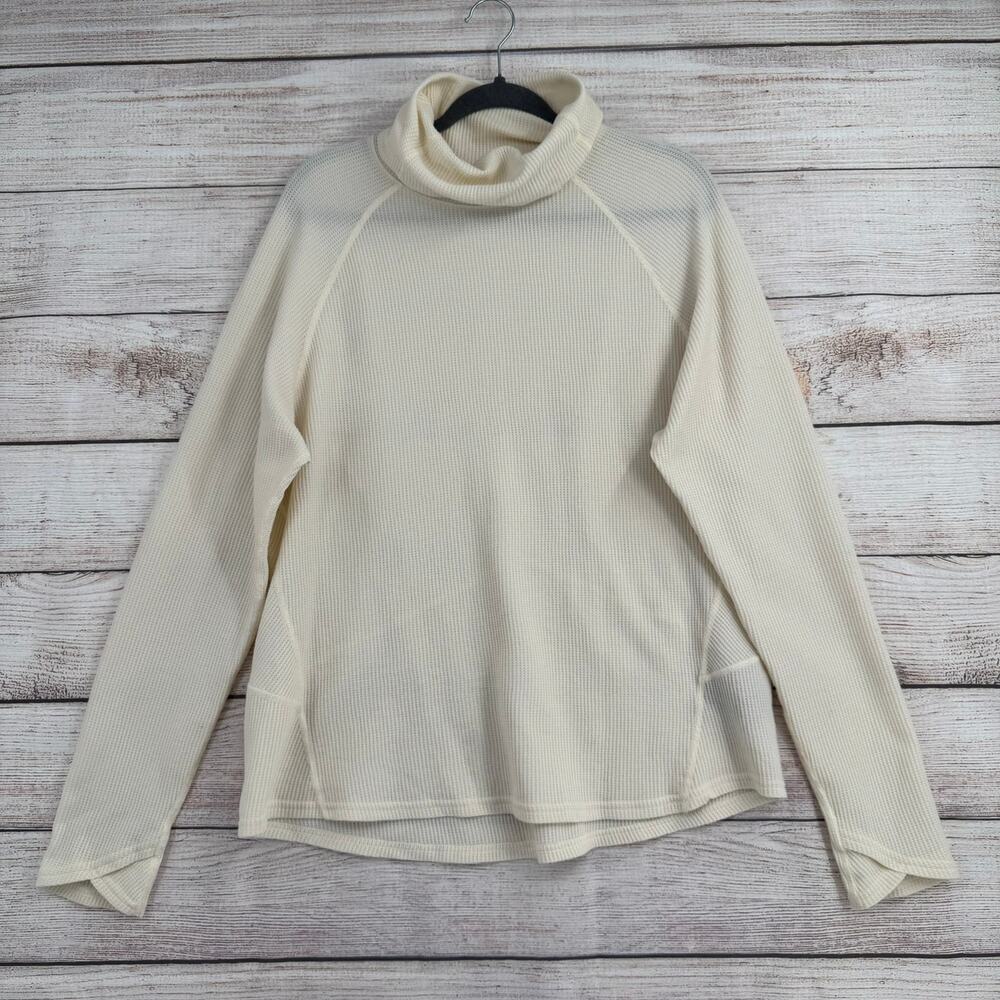 Kuhl Petra Turtleneck Thermal Shirt Womens XL Cream Ivory Long Sleeve
